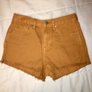 Burnt orange high waisted shorts